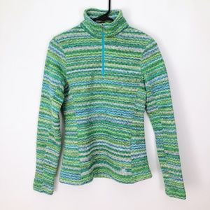 Spyder Zig Zag Chevron Knit Fleece Pullover Jacket